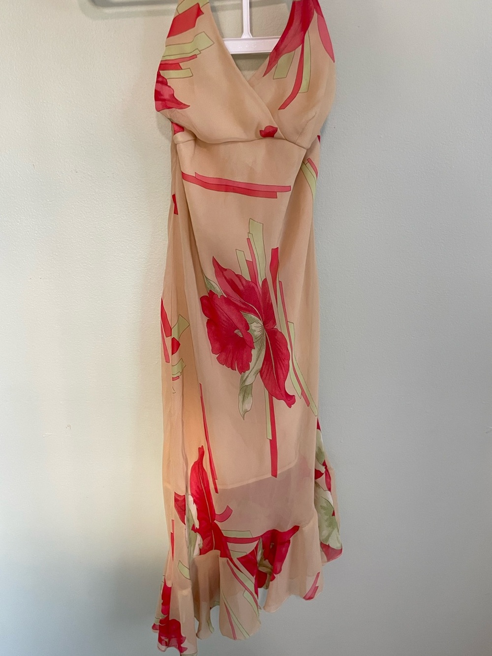 Gorgeous Floral Halter Midi Dress Hawaiian Girl Dress Beach Dress - Picture 2 of 10